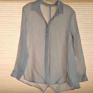 Habitat Light Gray Button-Down Shirt